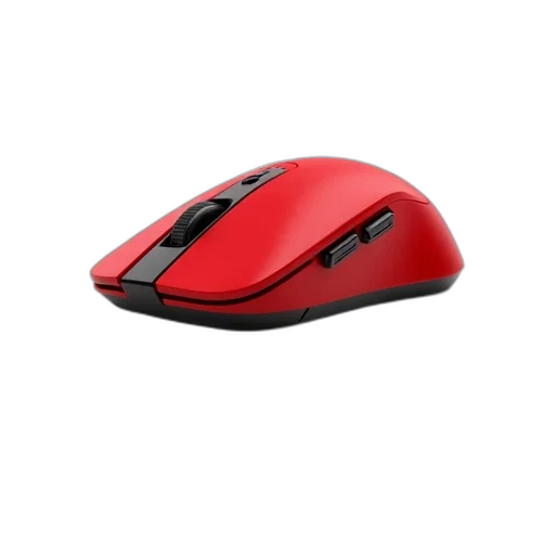 3d render, red, wireless, computer transparent PNG cut-out