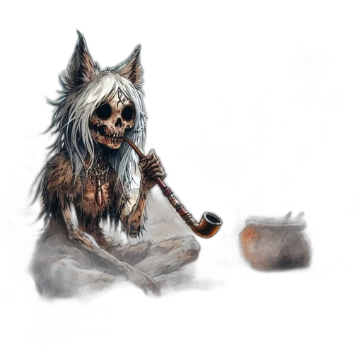 creature, staff, mask, animal transparent PNG cut-out