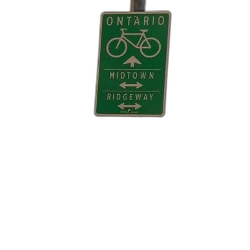 green, bicycle, sign, points transparent PNG cut-out