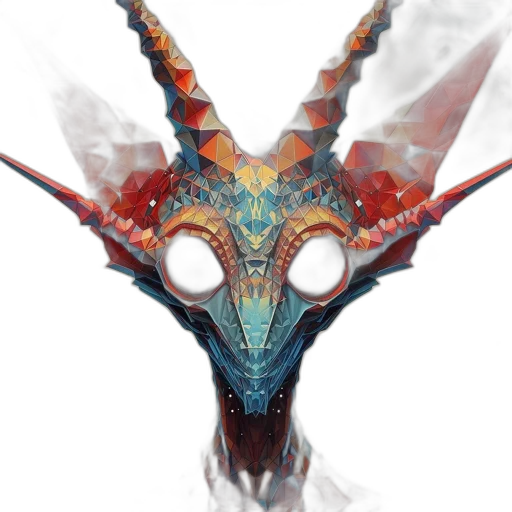 dragon, mask, creature, face transparent PNG cut-out