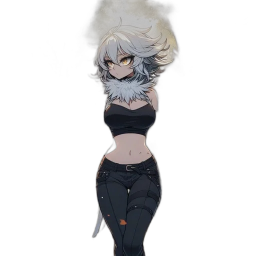 hair, dress, creature, jacket transparent PNG cut-out