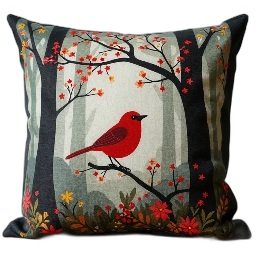 photorealistic, forest, red, little transparent PNG cut-out