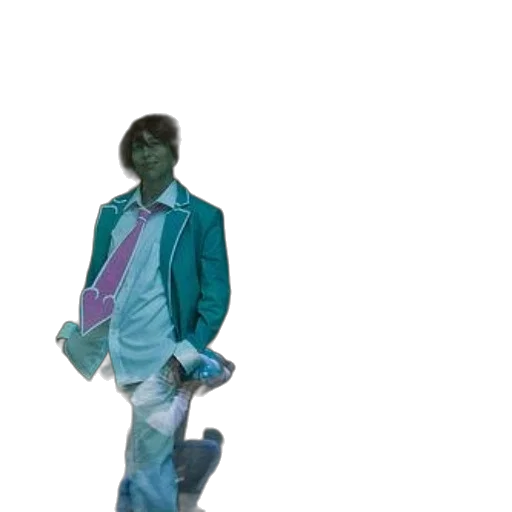 jacket, staff, robot, creature transparent PNG cut-out