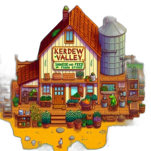 food, building, pixel art, concept art transparent PNG cut-out
