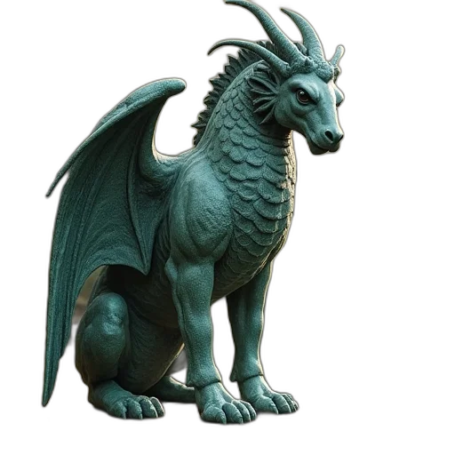 dragon, animal, creature, staff transparent PNG cut-out