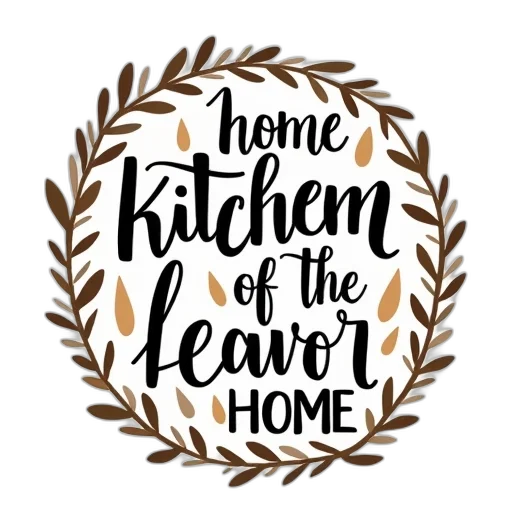 kitchen, lettering, art, hand transparent PNG cut-out