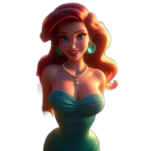 dress, crown, jewelry, fantasy art transparent PNG cut-out