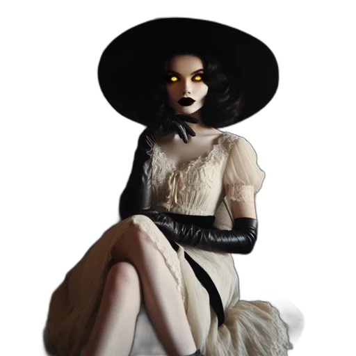 hat, dress, mask, jewelry transparent PNG cut-out