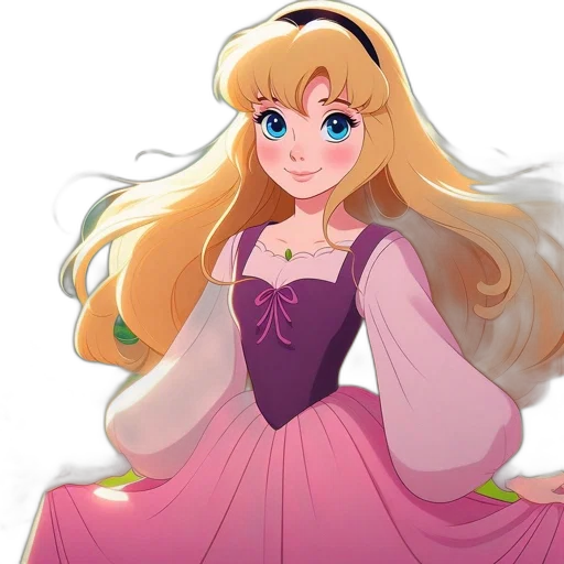 dress, crown, 3d render, anime transparent PNG cut-out