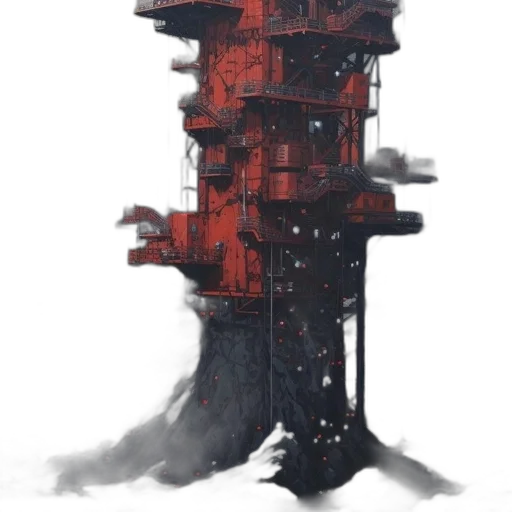 building, robot, weapon, face transparent PNG cut-out
