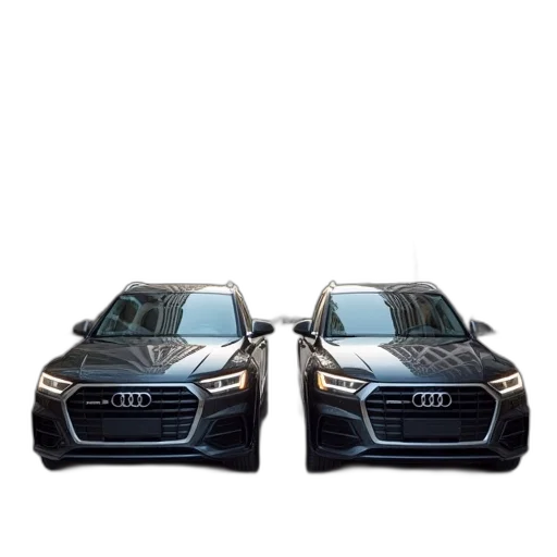car, 3d render, audi, parked transparent PNG cut-out