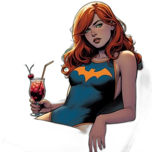 comic book art, concept art, cartoon, woman transparent PNG cut-out
