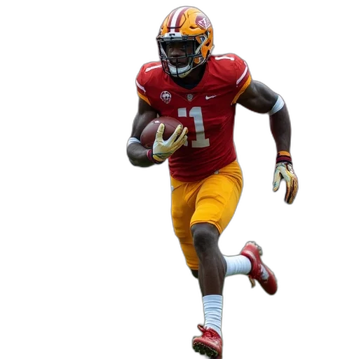 american, football, player, runs transparent PNG cut-out
