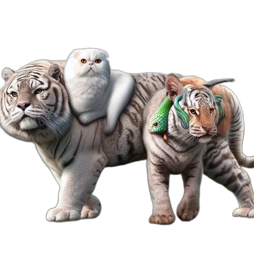 animal, 3d render, concept art, photorealistic transparent PNG cut-out