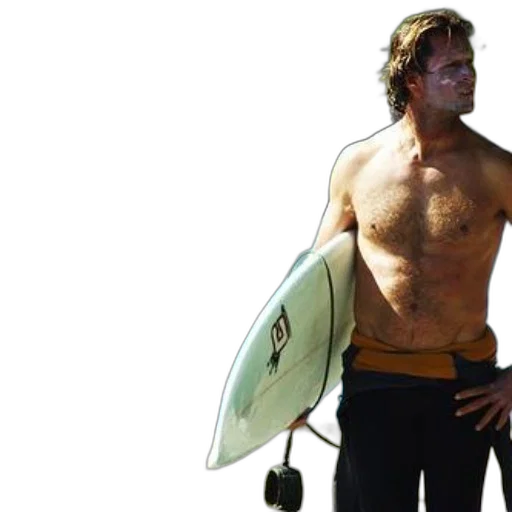 shirtless, man, stands, beach transparent PNG cut-out