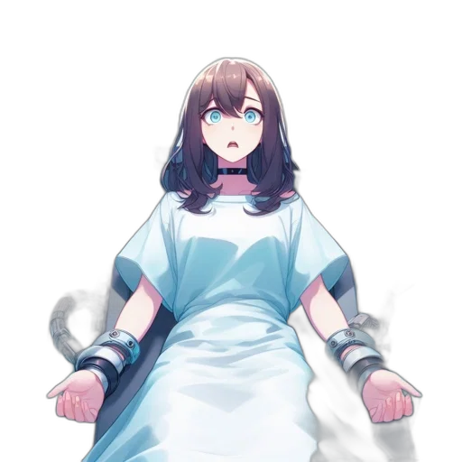 dress, staff, robot, creature transparent PNG cut-out