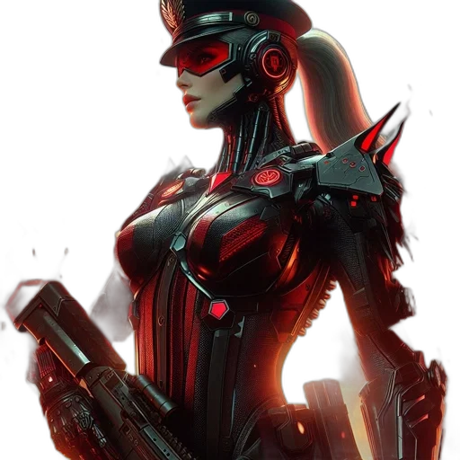 robot, weapon, cyberpunk, concept art transparent PNG cut-out