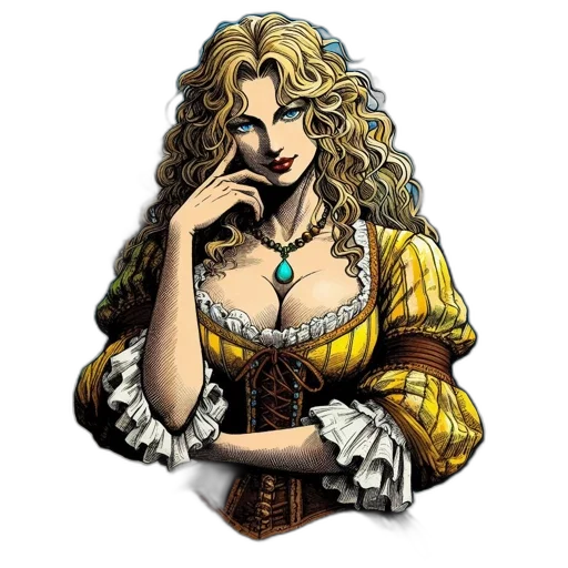 jewelry, dress, crown, staff transparent PNG cut-out