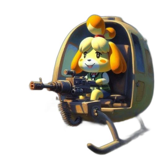 weapon, animal, staff, robot transparent PNG cut-out