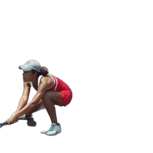 tennis, player, red, shorts transparent PNG cut-out