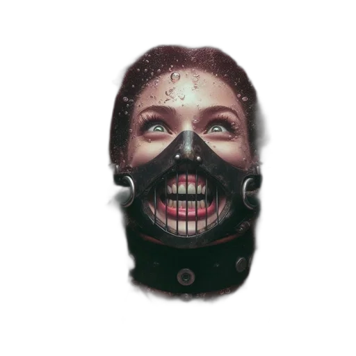 mask, face, creature, jacket transparent PNG cut-out