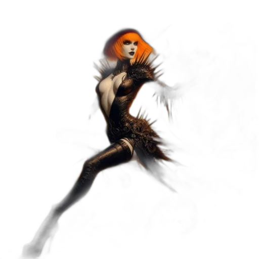 hair, staff, creature, weapon transparent PNG cut-out