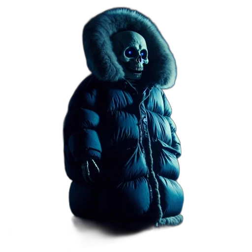 jacket, 3d render, concept art, blue transparent PNG cut-out