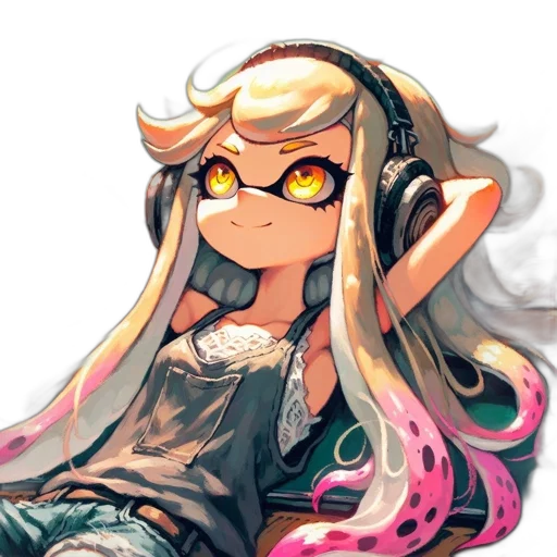 mask, hair, weapon, jacket transparent PNG cut-out