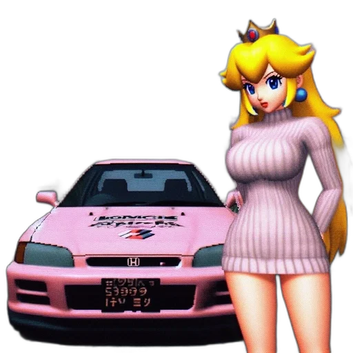 car, dress, weapon, vaporwave transparent PNG cut-out