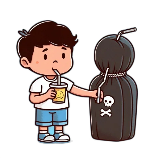 bottle, robot, food, cartoon transparent PNG cut-out