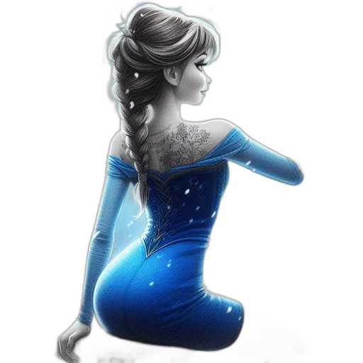 dress, crown, jewelry, fantasy art transparent PNG cut-out
