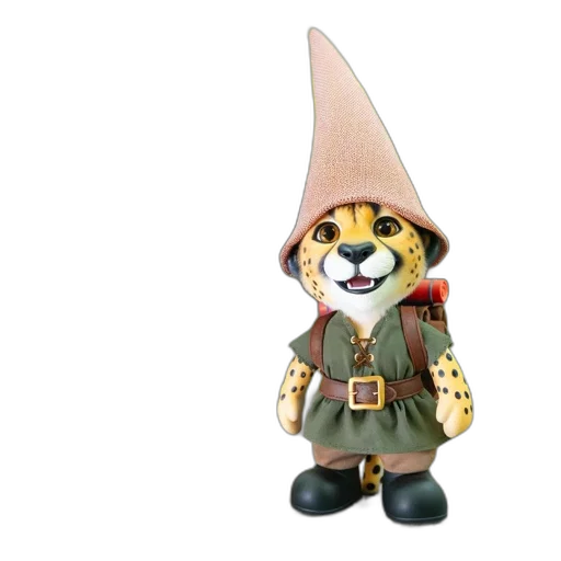 staff, hat, animal, 3d render transparent PNG cut-out