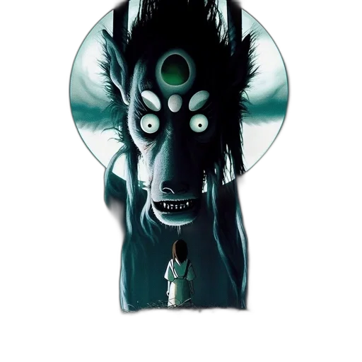mask, creature, staff, face transparent PNG cut-out
