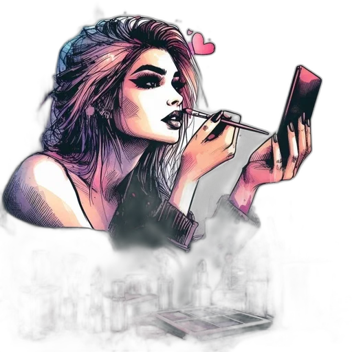 face, dress, watercolor, concept art transparent PNG cut-out