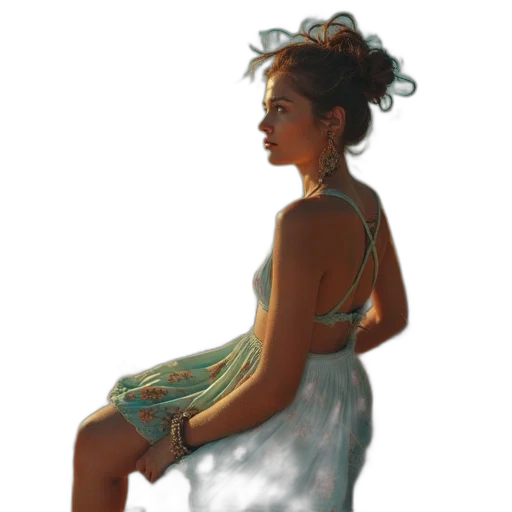 dress, jewelry, crown, face transparent PNG cut-out