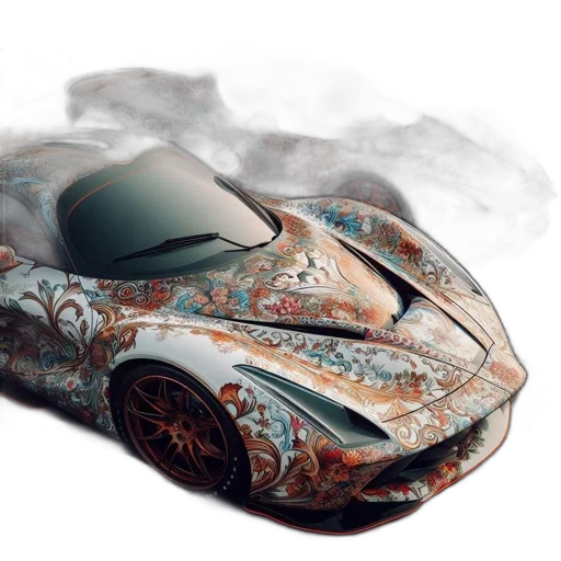 car, dragon, photorealistic, concept art transparent PNG cut-out