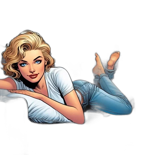 comic book art, cartoon, concept art, pixel art transparent PNG cut-out