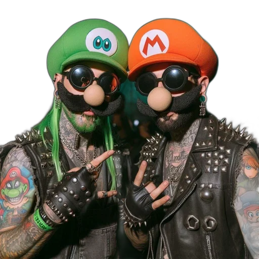 mask, hat, two, individuals transparent PNG cut-out