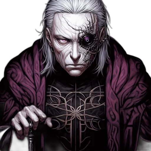 face, fantasy art, comic book art, concept art transparent PNG cut-out