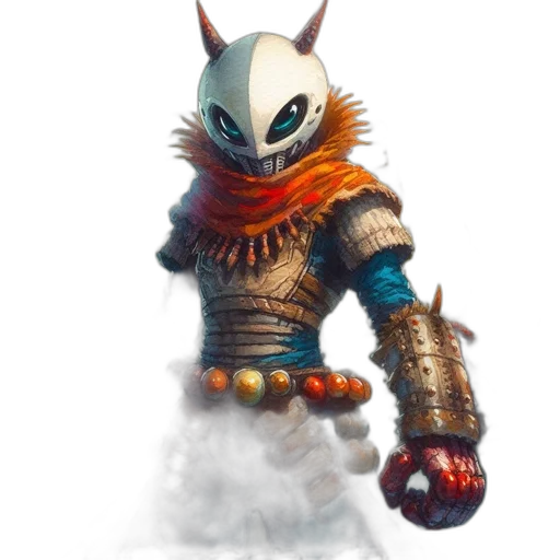 staff, mask, dragon, creature transparent PNG cut-out