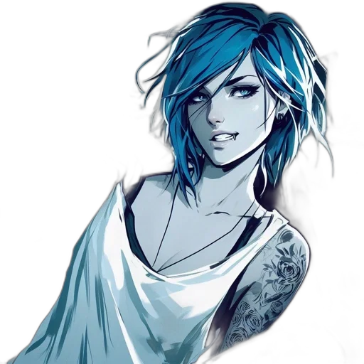 face, anime, watercolor, concept art transparent PNG cut-out