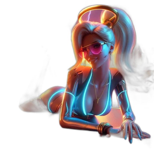 robot, mask, concept art, cyberpunk transparent PNG cut-out