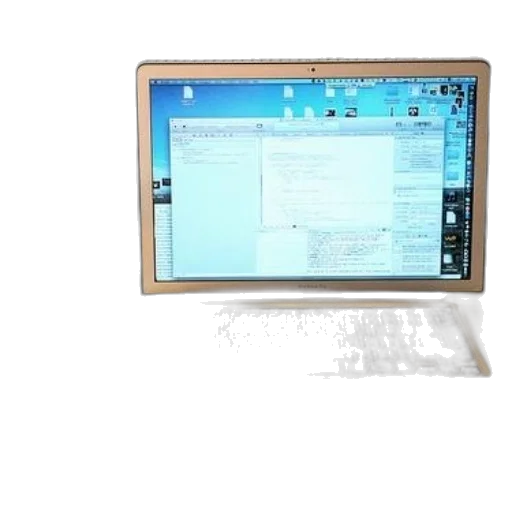 staff, 3d render, laptop, glass transparent PNG cut-out