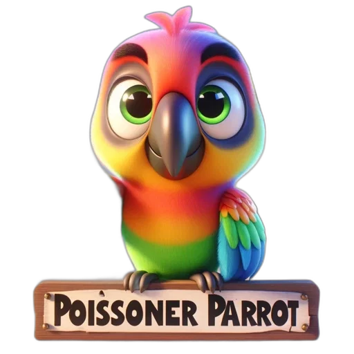 animal, concept art, 3d render, colorful transparent PNG cut-out