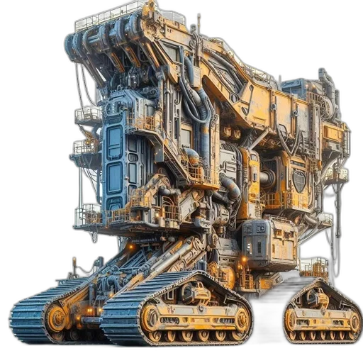 robot, weapon, car, building transparent PNG cut-out