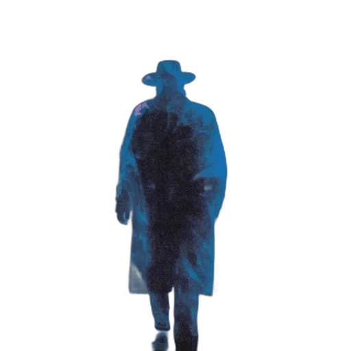 jacket, hat, staff, umbrella transparent PNG cut-out