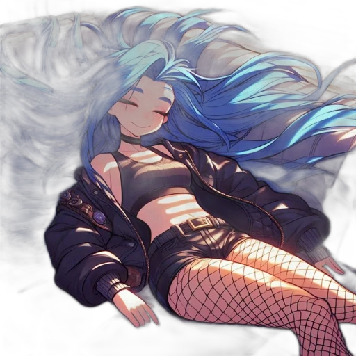 jacket, hair, creature, pixel art transparent PNG cut-out