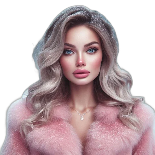 face, jacket, jewelry, hair transparent PNG cut-out