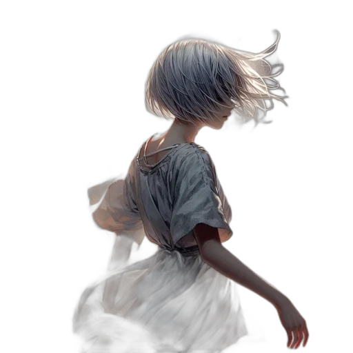 dress, hair, mask, creature transparent PNG cut-out