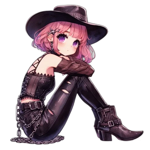 hat, jacket, weapon, staff transparent PNG cut-out